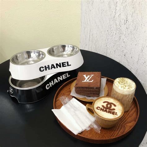 chanel dog bowl for sale|Chanel dog leash.